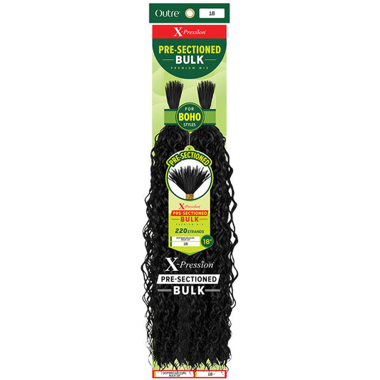 X-Pression Pre-Sectioned Bulk - DOMINICAN CURL BULK 18" - By Outre