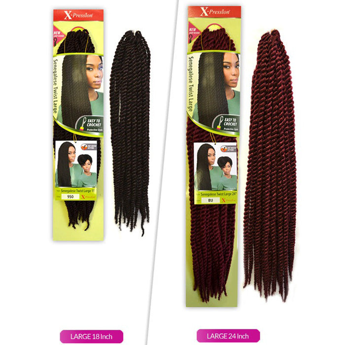 Outre X-Pression Pre-Looped Crochet Braid - SENEGALESE TWIST LARGE 18/24"