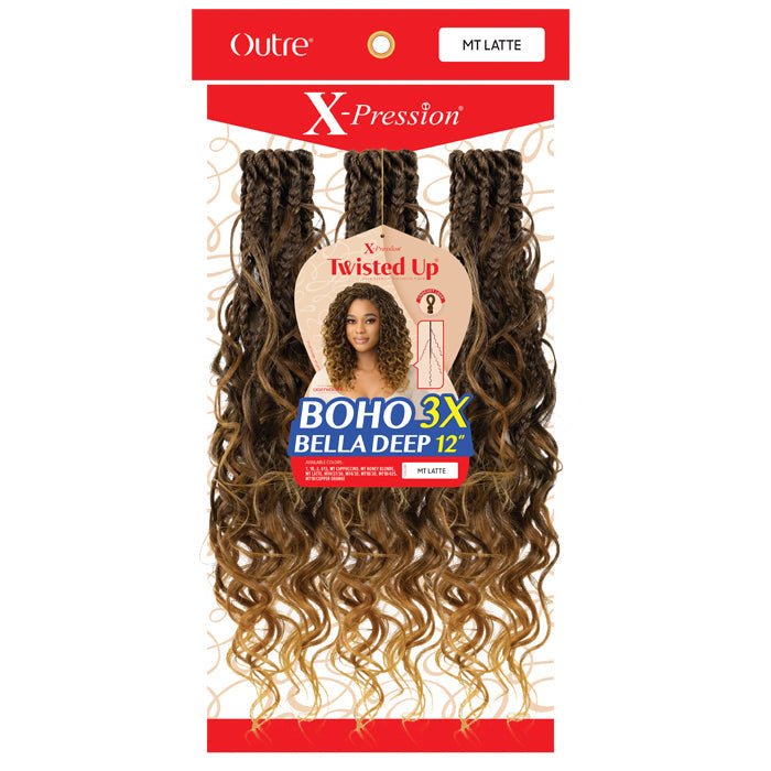 Twisted Up X-Pression By Outre Loop Crochet Braids - BOHO BELLA DEEP 12" 3X