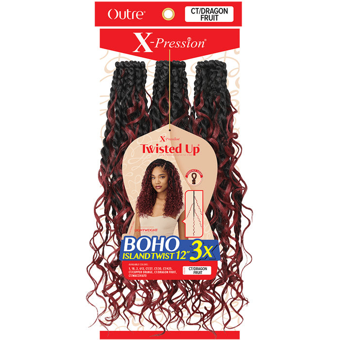 Outre X-Pression Twisted Up Pre-Loop Crochet Braid - BOHO ISLAND TWIST 12" 3X