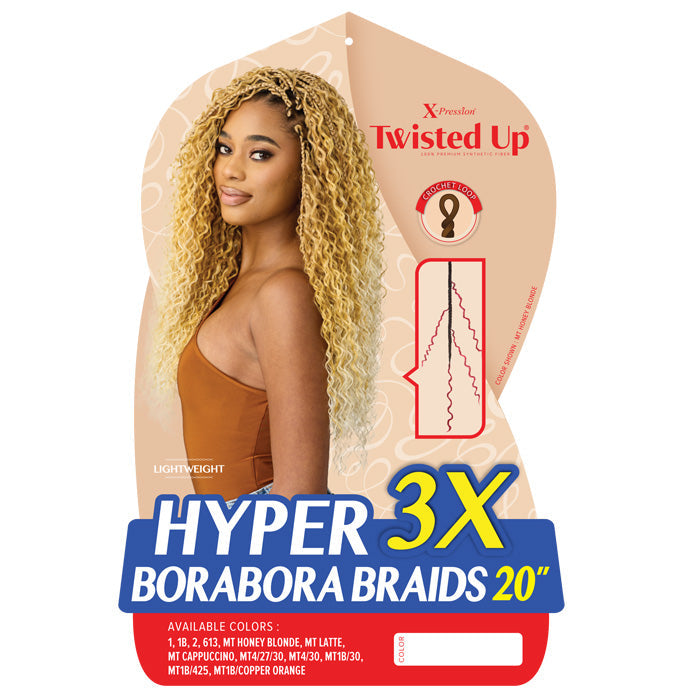 Twisted Up X-Pression By Outre Pre-Loop Crochet Braid - HYPER BORABORA BRAIDS 20" 3X