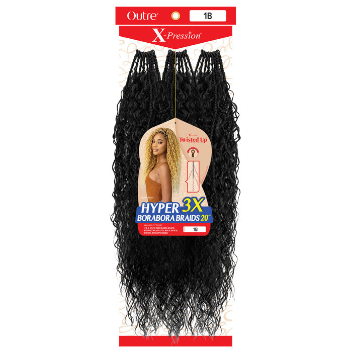 Twisted Up X-Pression By Outre Pre-Loop Crochet Braid - HYPER BORABORA BRAIDS 20" 3X