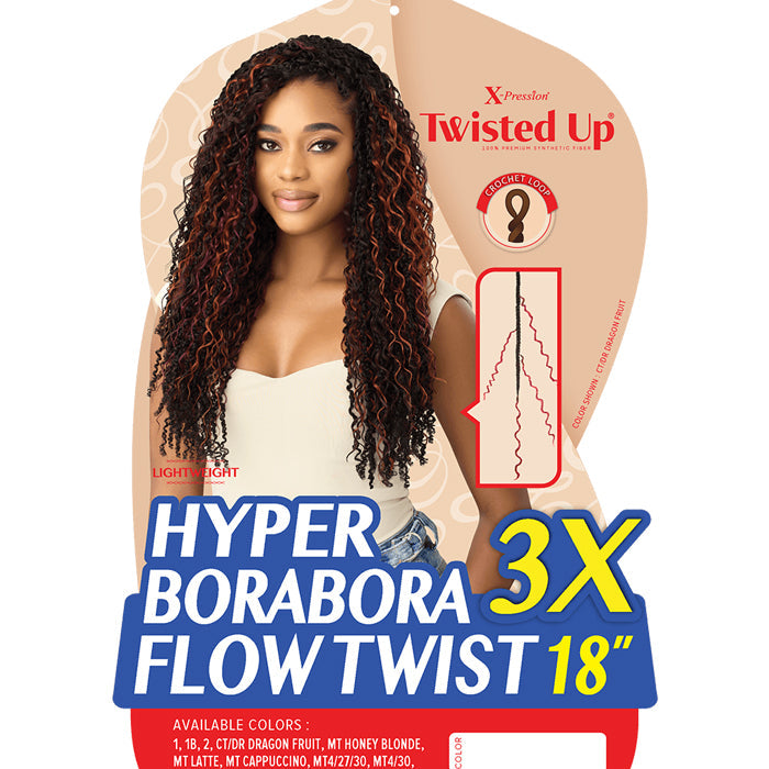 Outre X-Pression Twisted Up Crochet Loop Braid - HYPER BORABORA FLOW TWIST 18" 3X
