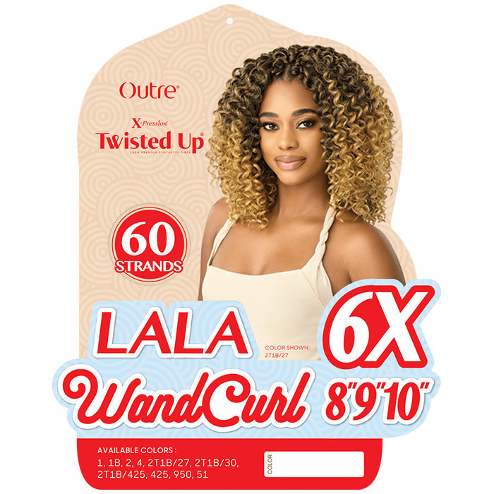 Outre X-Pression Twisted Up Crochet Loop Braid - LALA WAND CURL 8/9/10" 6X