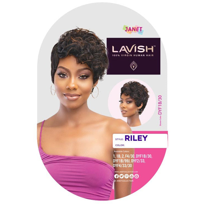 Janet Collection Lavish 100% Virgin Human Hair Full Wig - RILEY