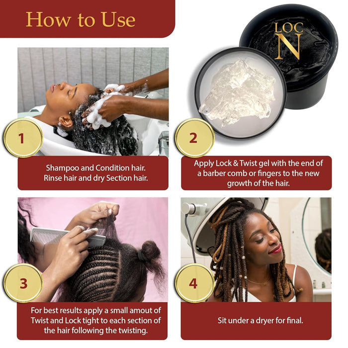 LOC N Twists Braids Wave Edge Gel 16oz - EXTRA HOLD