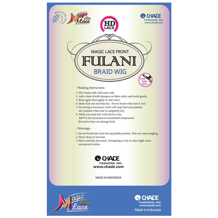 Chade Fulani Braid Magic HD Lace Front Wig - MLBF02