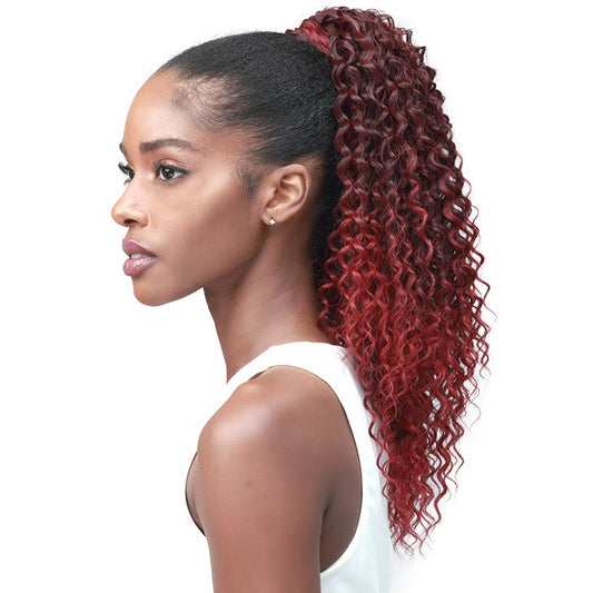 Bobbi Boss Human Hair Blend Tress Up Ponytail WATER WAVE 18"