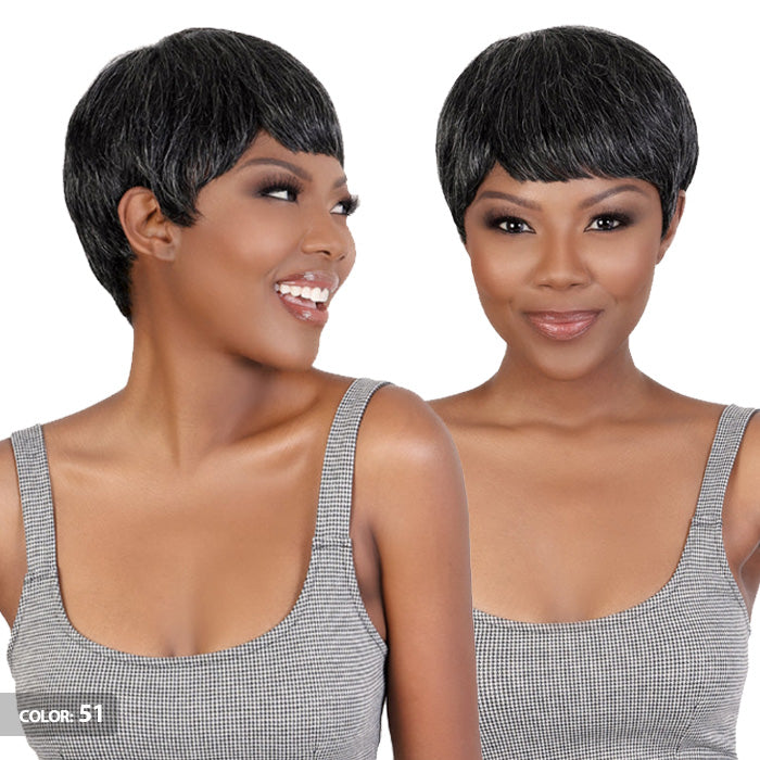 Silver Collection by Motown Tress 100% Human Hair Full Wig - SVH.JUJU