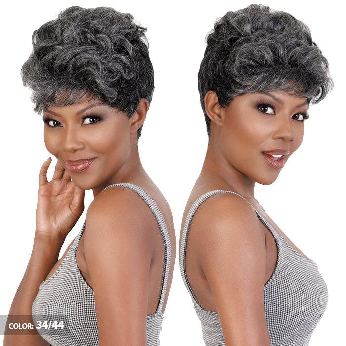 Silver Collection by Motown Tress 100% Human Hair Full Wig - SVH.MAKI