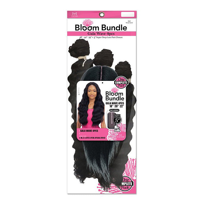 Mayde Beauty Bloom Bundle Weave - GALA WAVE 18/20/22" 4 PCS + CLOSURE