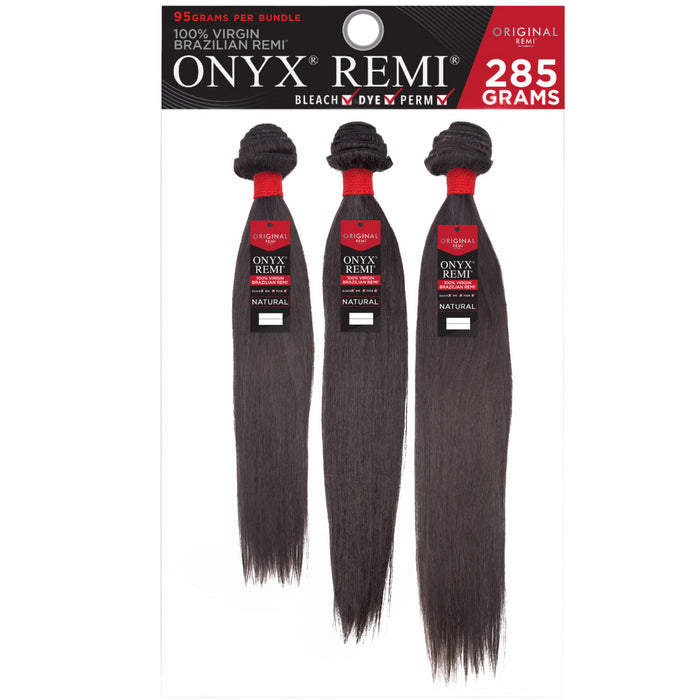 Onyx Remi 9A 100% Brazilian Virgin Remi Human Hair Weave Bundle - 3X STRAIGHT 20/22/24"