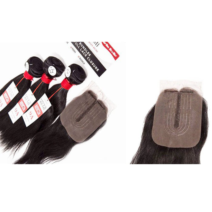 Onyx 9A 100% Brazilian Virgin Remi Human Hair Weave Bundle - 3X DEEP WAVE + 14" FRONT LACE CLOSURE (14-26")