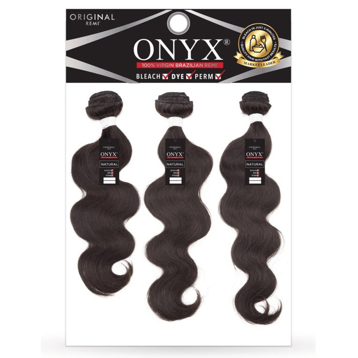 Onyx 7A 100% Brazilian Virgin Remi Human Hair Weave Bundle - 3X BODY WAVE (12-20")