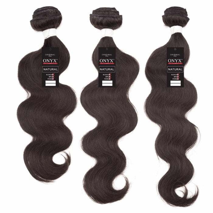Onyx 7A 100% Brazilian Virgin Remi Human Hair Weave Bundle - 3X BODY WAVE (12-20")