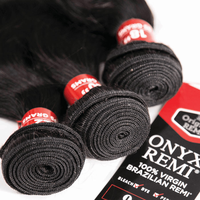 Onyx 7A 100% Brazilian Virgin Remi Human Hair Weave Bundle - 3X BODY WAVE (12-20")