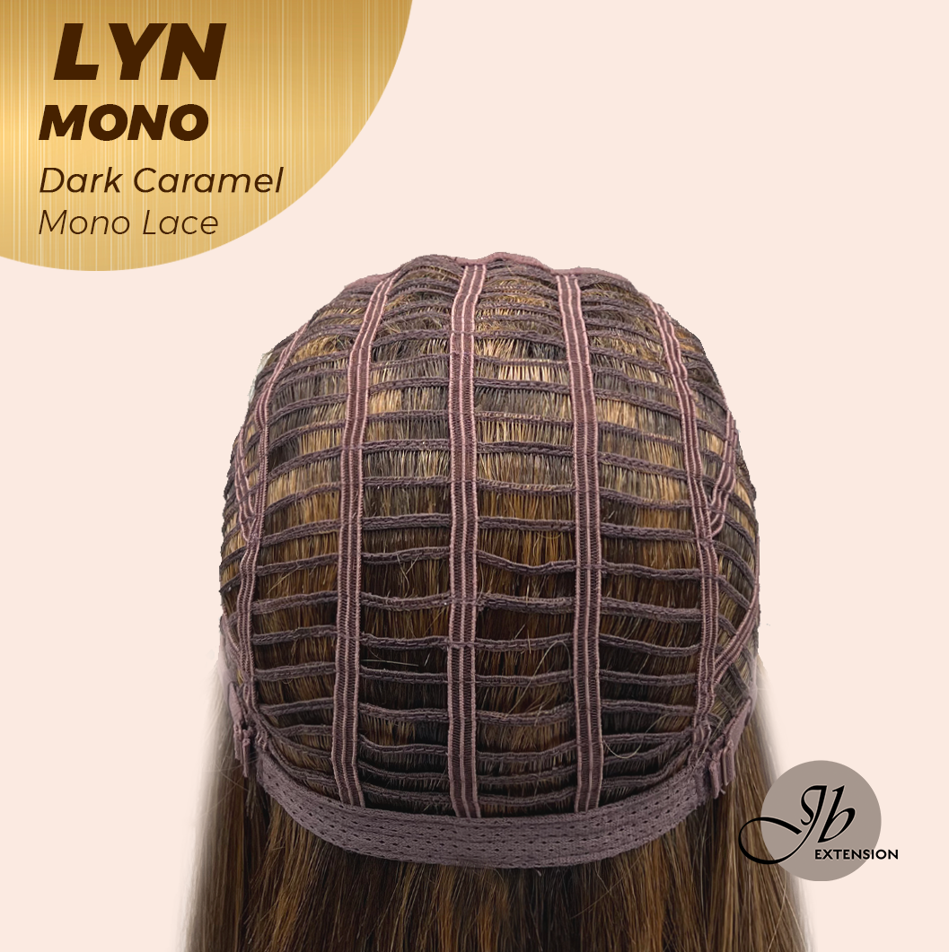 [PRE-ORDER] JBEXTENSION LYN DARK MONO Partial Monofilament Wig 17 Inches Dark Caramel Partial Mono Lace Glueless Wig LYN MONO DARK CARAMEL【BENDY EAR TABS】