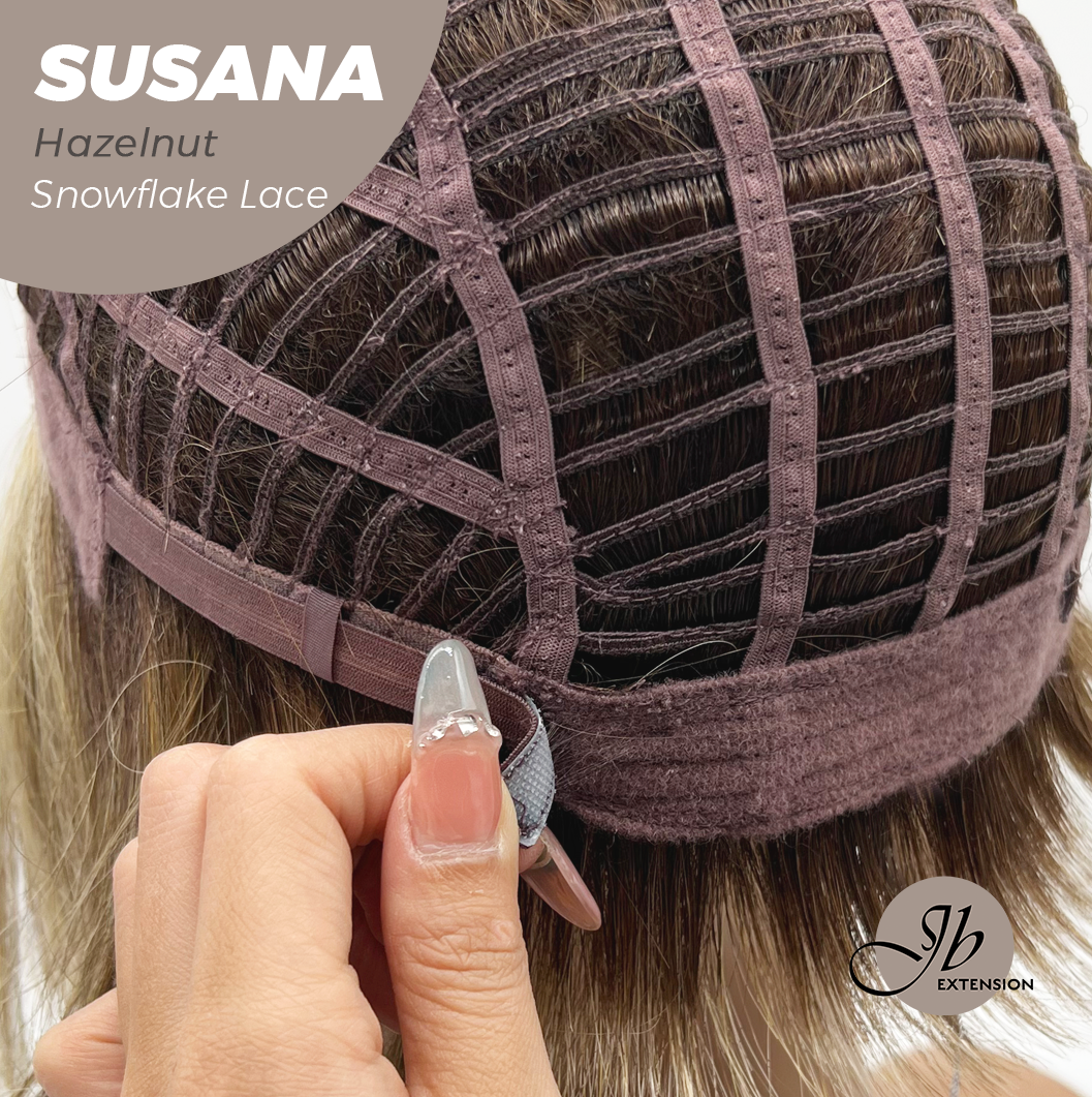 [PRE-ORDER] JBEXTENSION 9 Inches Hazelnut Pre-Cut Side Part Snowflake Lace Frontlace Glueless Wig SUSANA HAZELNUT【BENDY EAR TABS】
