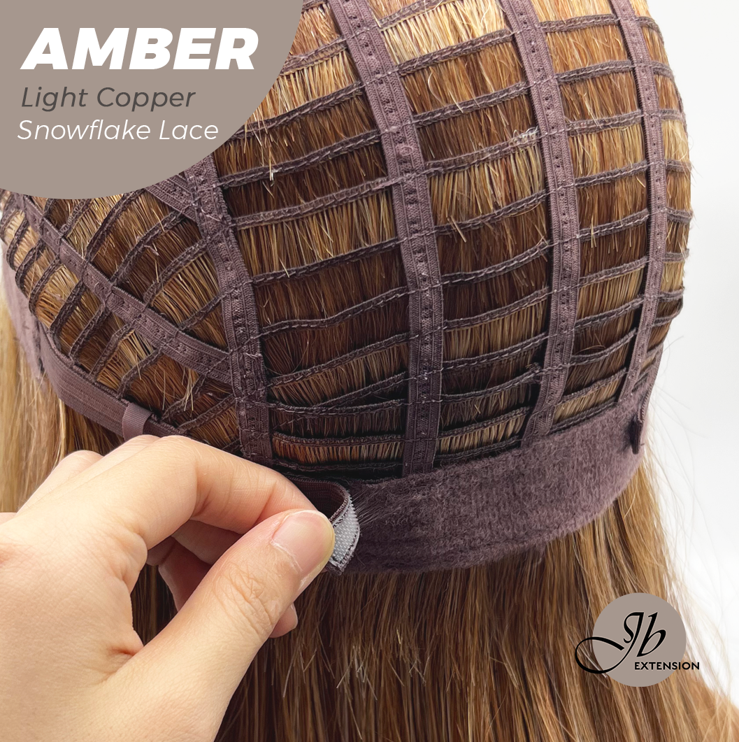 [PRE-ORDER] JBEXTENSION 21 Inches Straight Light Copper Pre-Cut T Part Snowflake Lace Frontlace Glueless Wig AMBER LIGHT COPPER【BENDY EAR TABS】