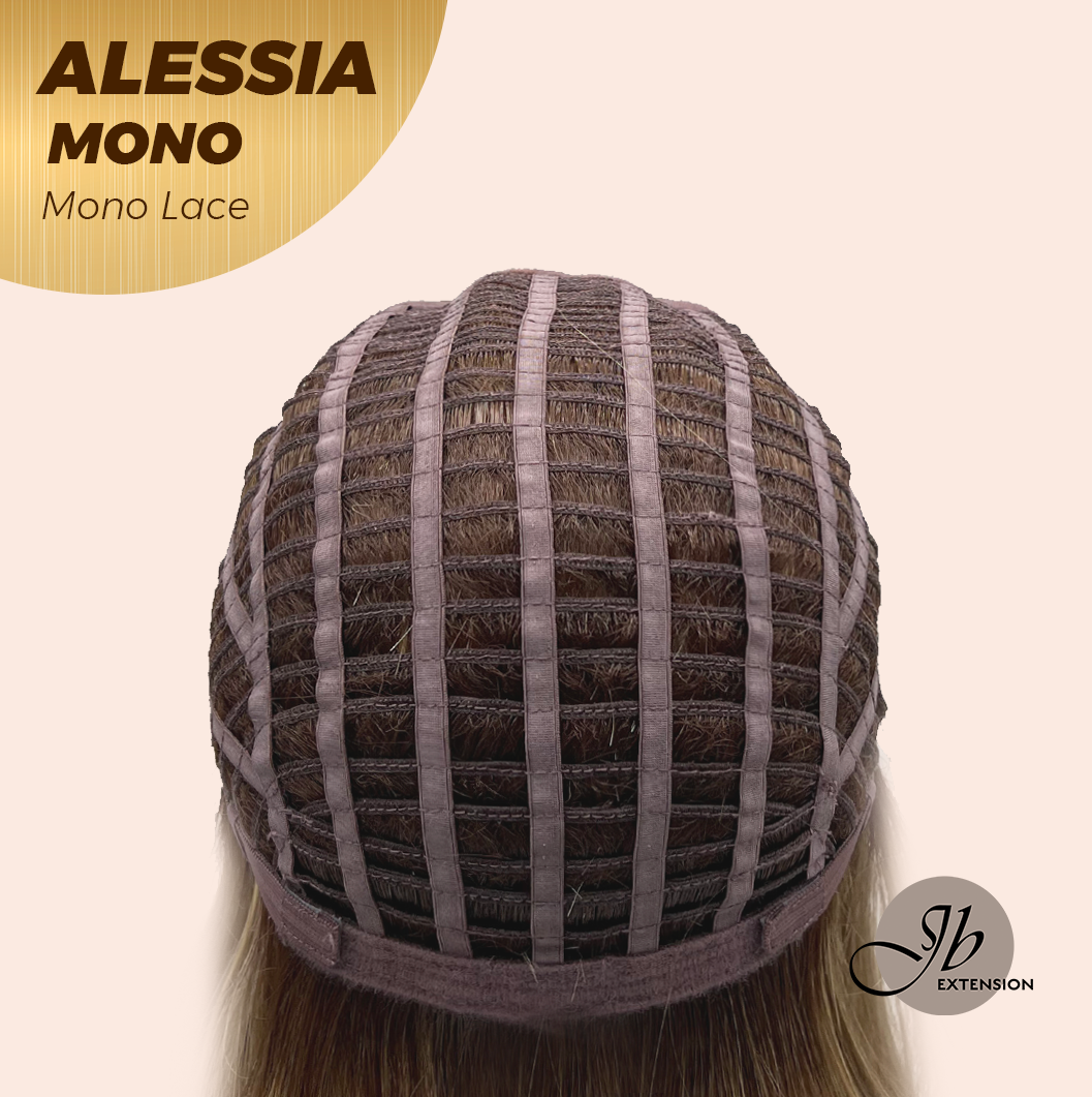 [PRE-ORDER] JBEXTENSION ALESSIA MONO Monofilament Handmade Wig 6X5 Full Monofilament Hand Tied Top Wig 10 Inches Bob Cut Mix Blonde Mono Lace Wig Glueless Wig ALESSIA MONO【BENDY EAR TABS】