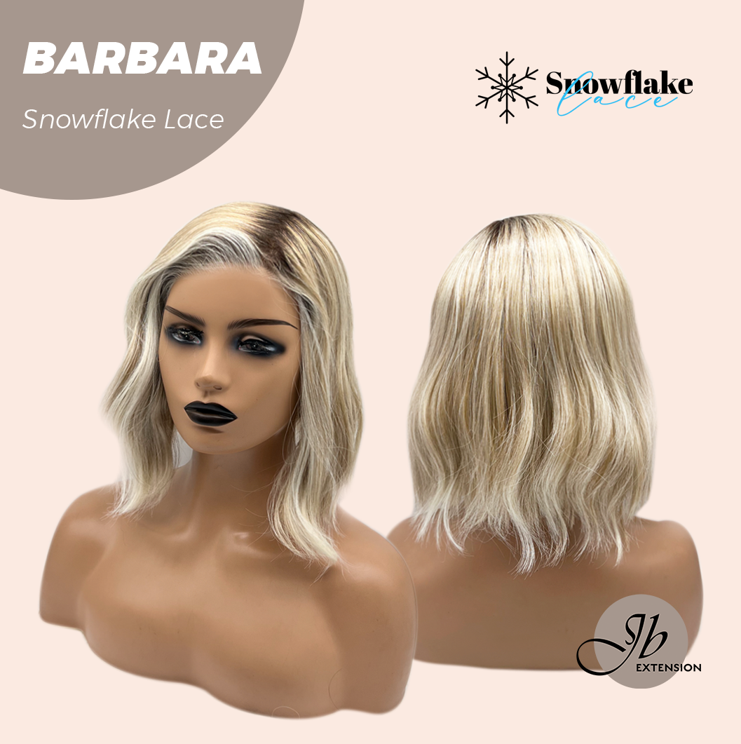 [PRE-ORDER] JBEXTENSION 12 Inches Blonde Curly Pre-Cut Side Part Snowflake Lace Frontlace Glueless Wig BARBARA【BENDY EAR TABS】