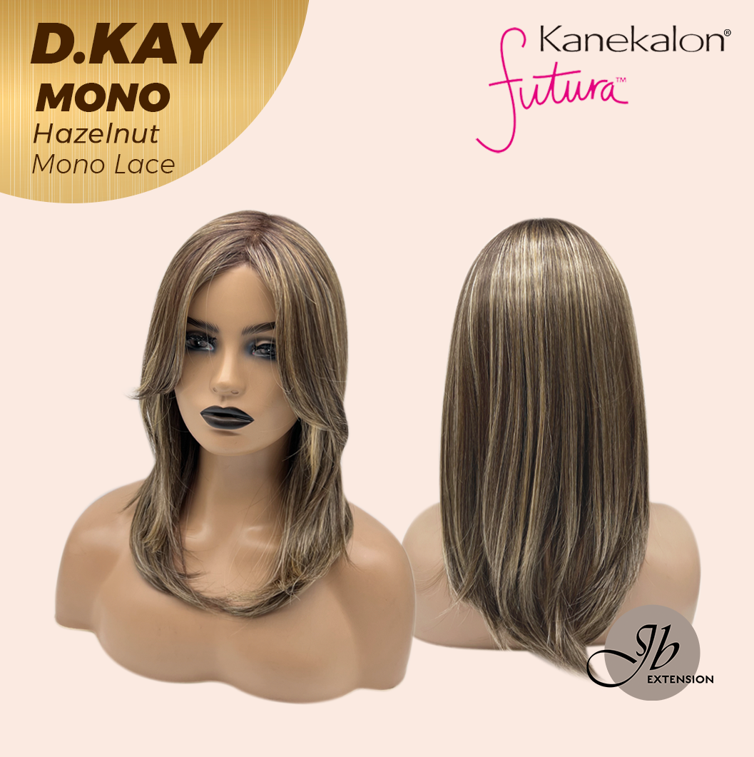[PRE-ORDER] JBEXTENSION D.KAY MONO Partial Monofilament Wig 18 Inches Hazelnut Partial Mono Lace Glueless Women Fashion Wig D.KAY MONO HAZELNUT【BENDY EAR TABS】