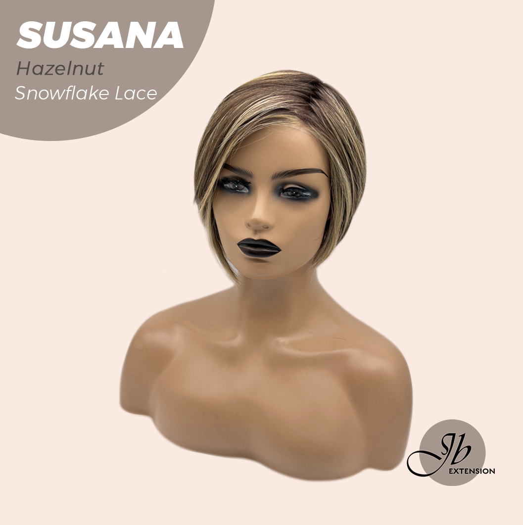 [PRE-ORDER] JBEXTENSION 9 Inches Hazelnut Pre-Cut Side Part Snowflake Lace Frontlace Glueless Wig SUSANA HAZELNUT【BENDY EAR TABS】