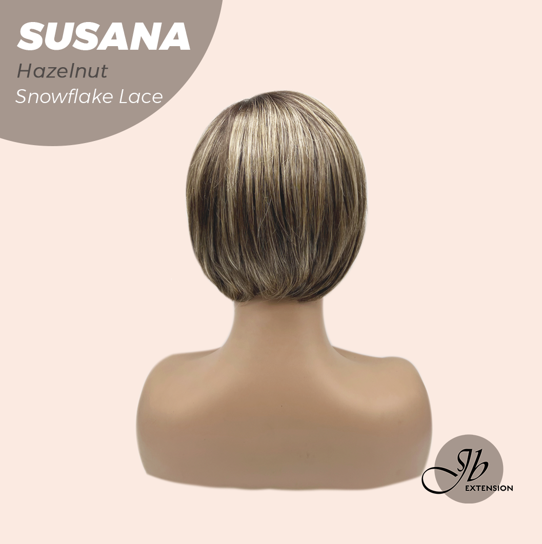 [PRE-ORDER] JBEXTENSION 9 Inches Hazelnut Pre-Cut Side Part Snowflake Lace Frontlace Glueless Wig SUSANA HAZELNUT【BENDY EAR TABS】