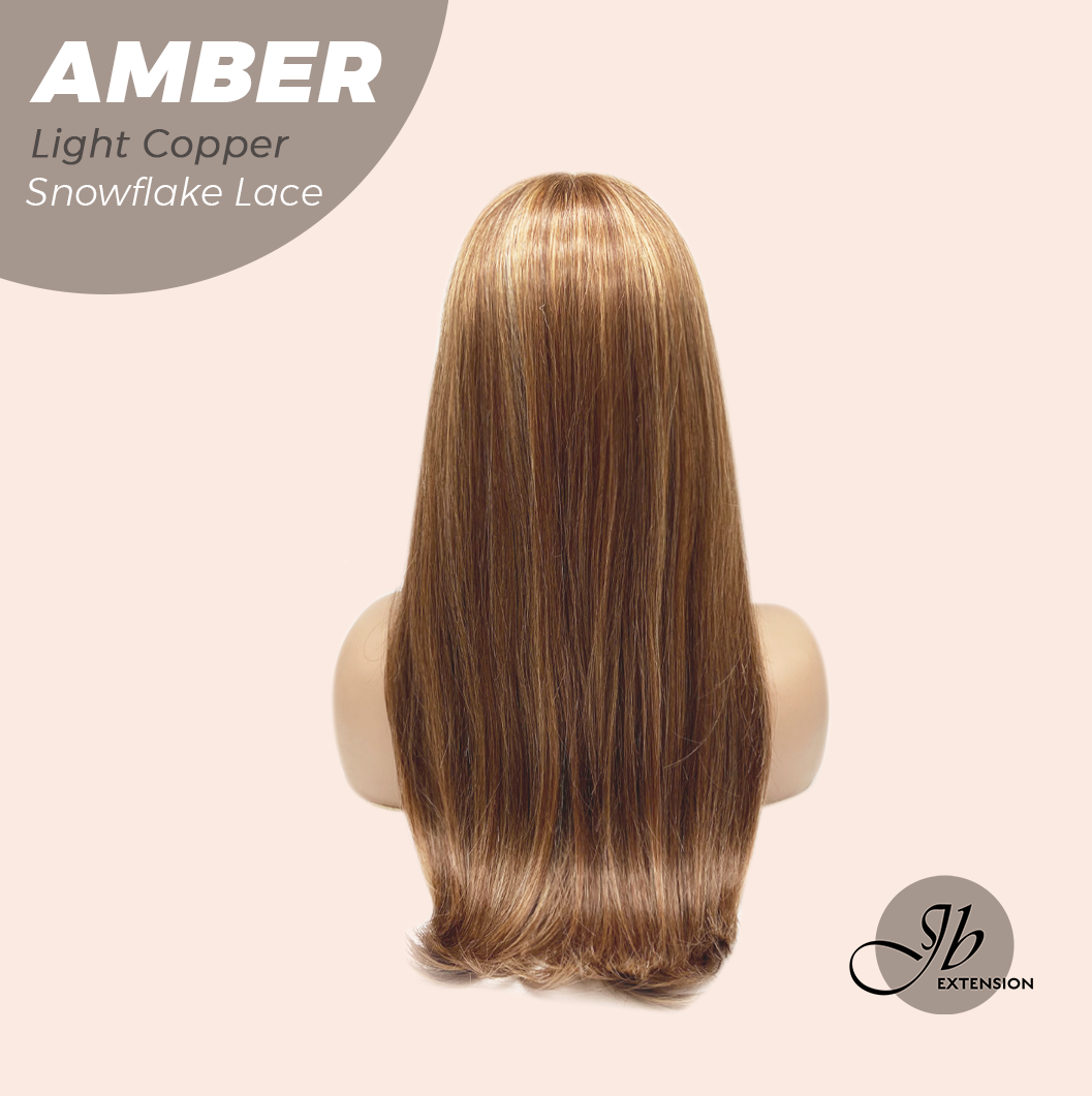 [PRE-ORDER] JBEXTENSION 21 Inches Straight Light Copper Pre-Cut T Part Snowflake Lace Frontlace Glueless Wig AMBER LIGHT COPPER【BENDY EAR TABS】