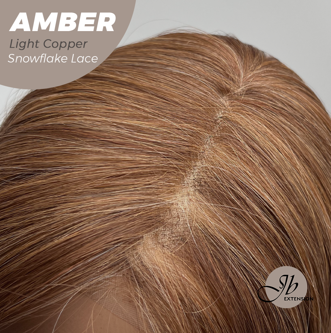 [PRE-ORDER] JBEXTENSION 21 Inches Straight Light Copper Pre-Cut T Part Snowflake Lace Frontlace Glueless Wig AMBER LIGHT COPPER【BENDY EAR TABS】