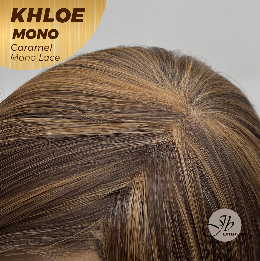 [PRE-ORDER] JBEXTENSION KHLOE MONO CARAMEL Monofilament Handmade Wig 6X5 Full Monofilament Hand Tied Top Wig 12 Inches Bob Cut Caramel Mono Lace Handmade Futura Fiber Wig With Anti-slip Silicone Strips Glueless Wig KHLOE MONO CARAMEL【BENDY EAR TABS】