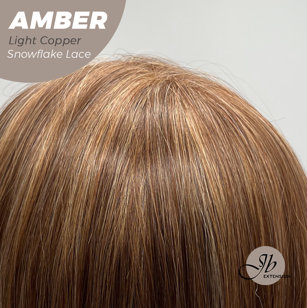 [PRE-ORDER] JBEXTENSION 21 Inches Straight Light Copper Pre-Cut T Part Snowflake Lace Frontlace Glueless Wig AMBER LIGHT COPPER【BENDY EAR TABS】
