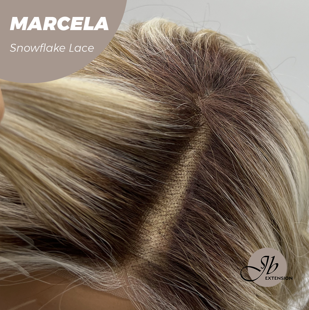 [PRE-ORDER] JBEXTENSION 15 Inches Blonde Pre-Cut Side Part Snowflake Lace Frontlace Glueless Wig MARCELA【BENDY EAR TABS】