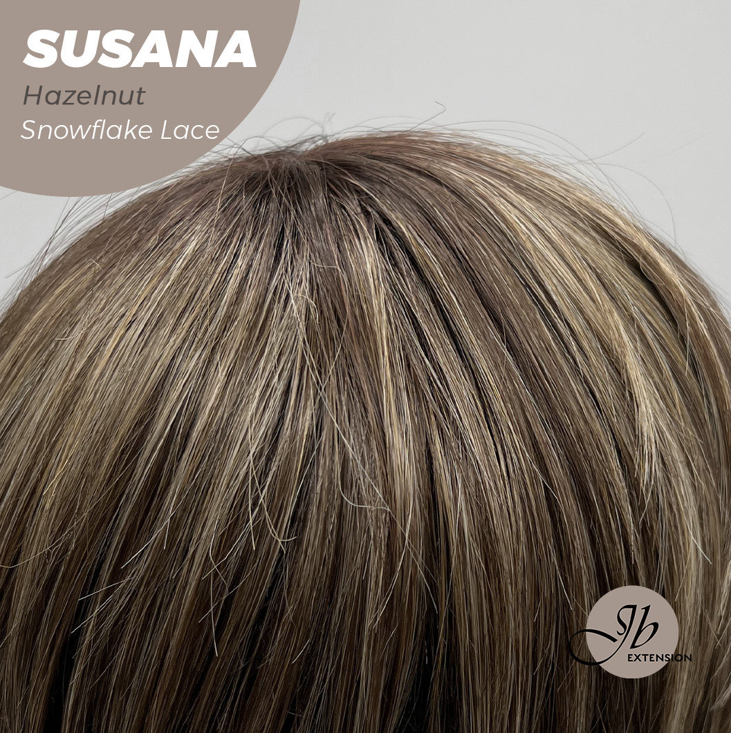[PRE-ORDER] JBEXTENSION 9 Inches Hazelnut Pre-Cut Side Part Snowflake Lace Frontlace Glueless Wig SUSANA HAZELNUT【BENDY EAR TABS】