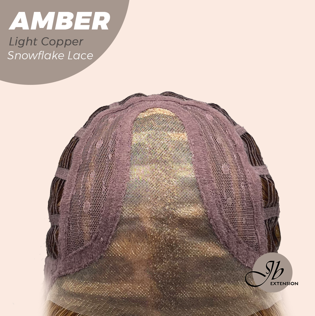 [PRE-ORDER] JBEXTENSION 21 Inches Straight Light Copper Pre-Cut T Part Snowflake Lace Frontlace Glueless Wig AMBER LIGHT COPPER【BENDY EAR TABS】