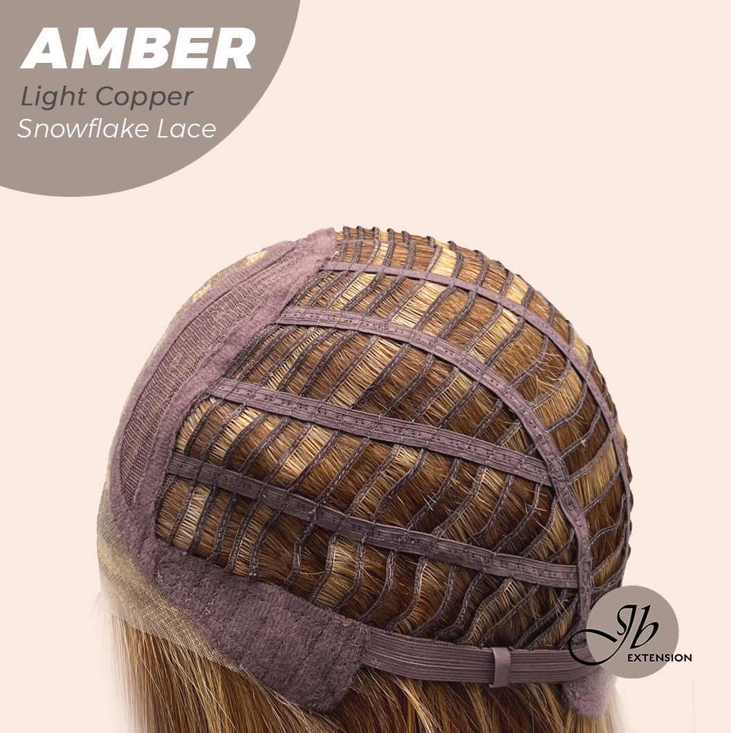 [PRE-ORDER] JBEXTENSION 21 Inches Straight Light Copper Pre-Cut T Part Snowflake Lace Frontlace Glueless Wig AMBER LIGHT COPPER【BENDY EAR TABS】