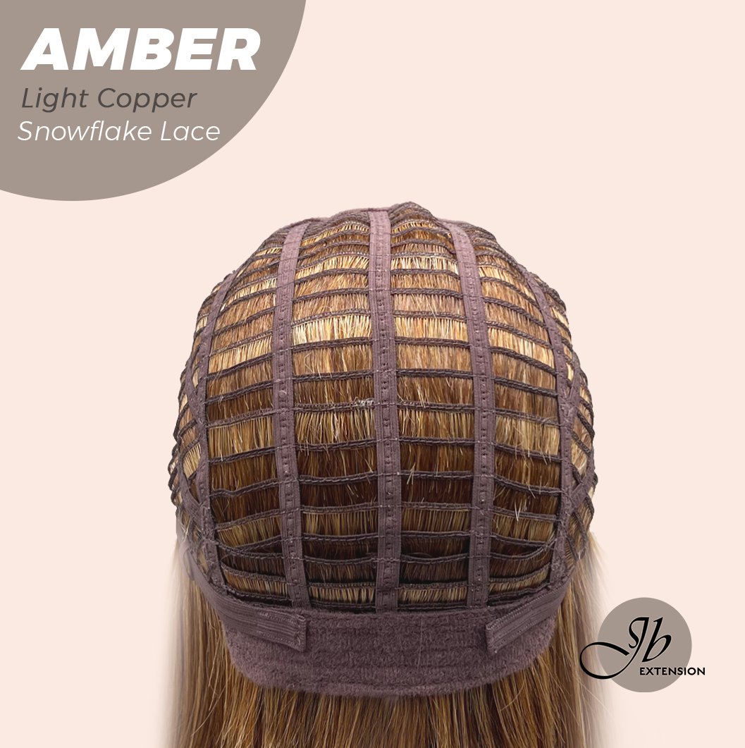 [PRE-ORDER] JBEXTENSION 21 Inches Straight Light Copper Pre-Cut T Part Snowflake Lace Frontlace Glueless Wig AMBER LIGHT COPPER【BENDY EAR TABS】