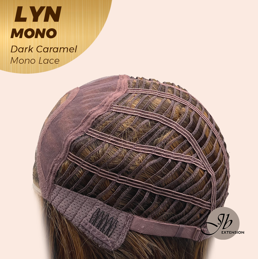 [PRE-ORDER] JBEXTENSION LYN DARK MONO Partial Monofilament Wig 17 Inches Dark Caramel Partial Mono Lace Glueless Wig LYN MONO DARK CARAMEL【BENDY EAR TABS】
