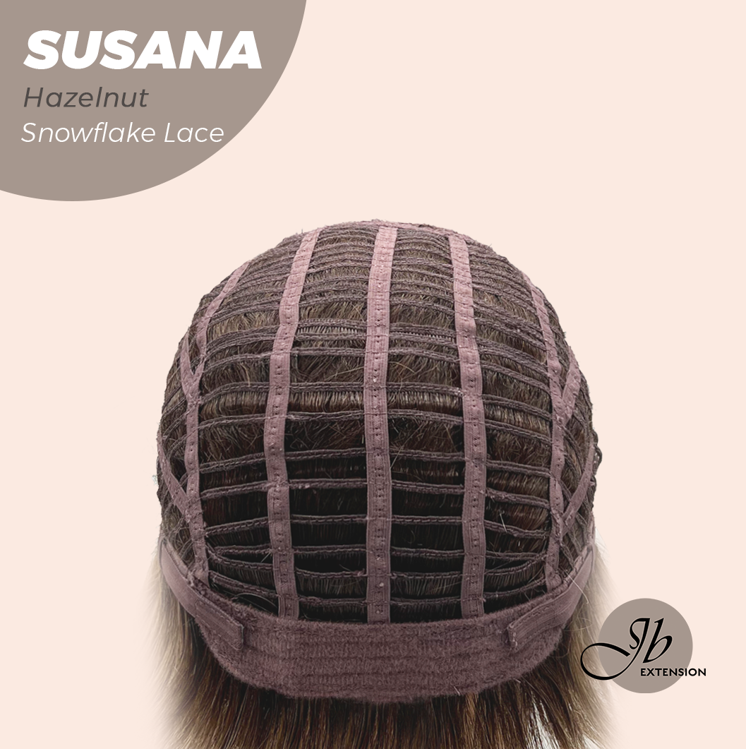 [PRE-ORDER] JBEXTENSION 9 Inches Hazelnut Pre-Cut Side Part Snowflake Lace Frontlace Glueless Wig SUSANA HAZELNUT【BENDY EAR TABS】
