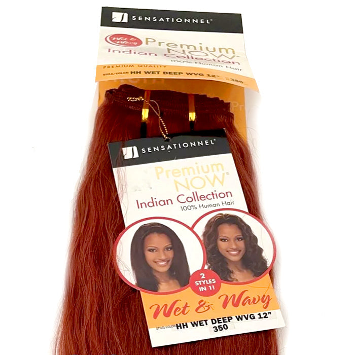 Sensationnel Premium Indian Collection 100% Human Hair Wet & Wavy Weave - WET DEEP WVG 12"