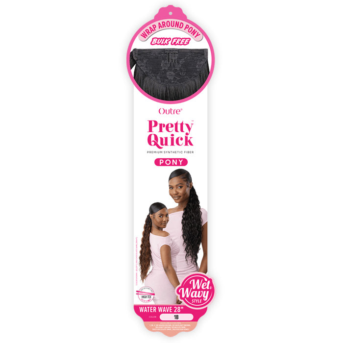 Outre Pretty Quick Wrap Ponytail - WATER WAVE 28" - Wet & Wavy Style