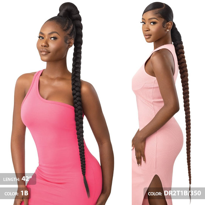 OUTRE PRETTY QUICK WRAP PONY - NATURAL BRAIDED PONYTAIL 32"/42"