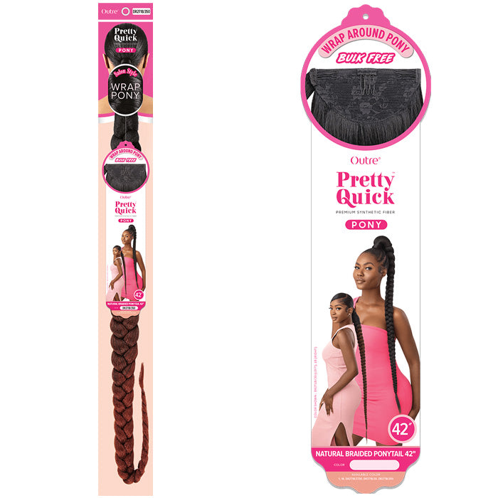 OUTRE PRETTY QUICK WRAP PONY - NATURAL BRAIDED PONYTAIL 32"/42"