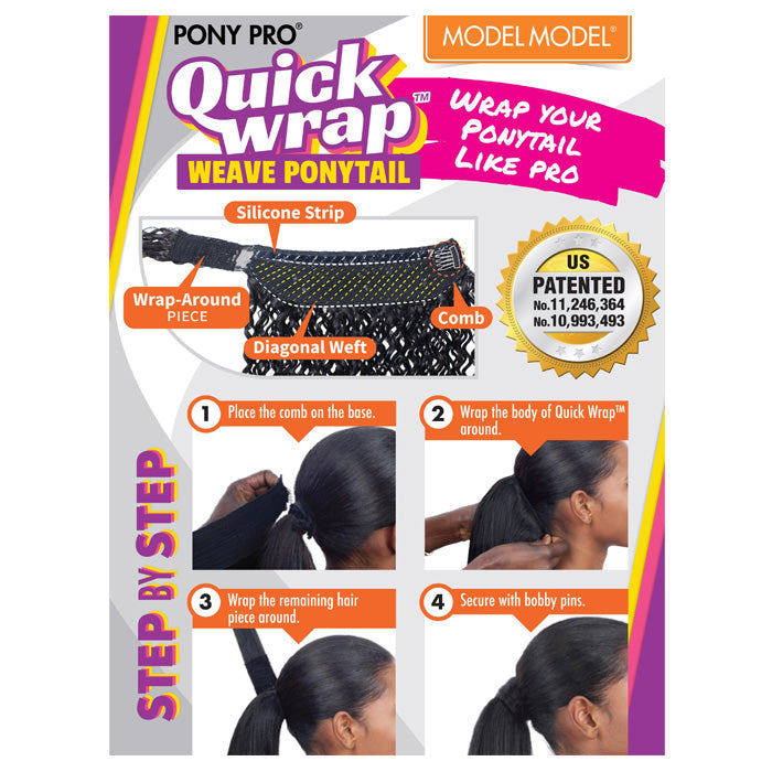 Model Model Pony Pro Quick Wrap - WEAVE PONYTAIL SMOOTH STRAIGHT