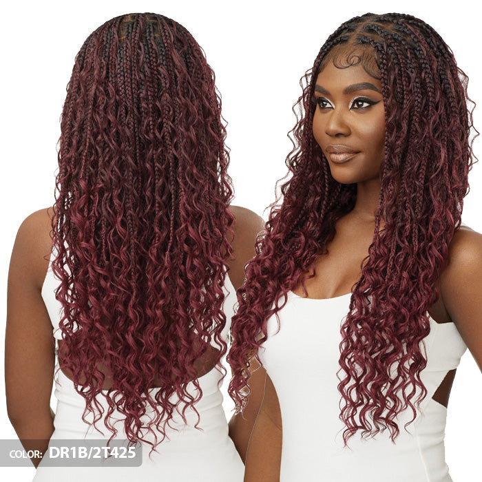 Outre Whole Lace Wig Glueless Pre-Braided Knotless HD Lace Wig - BOHO BOX BRAIDS 28"
