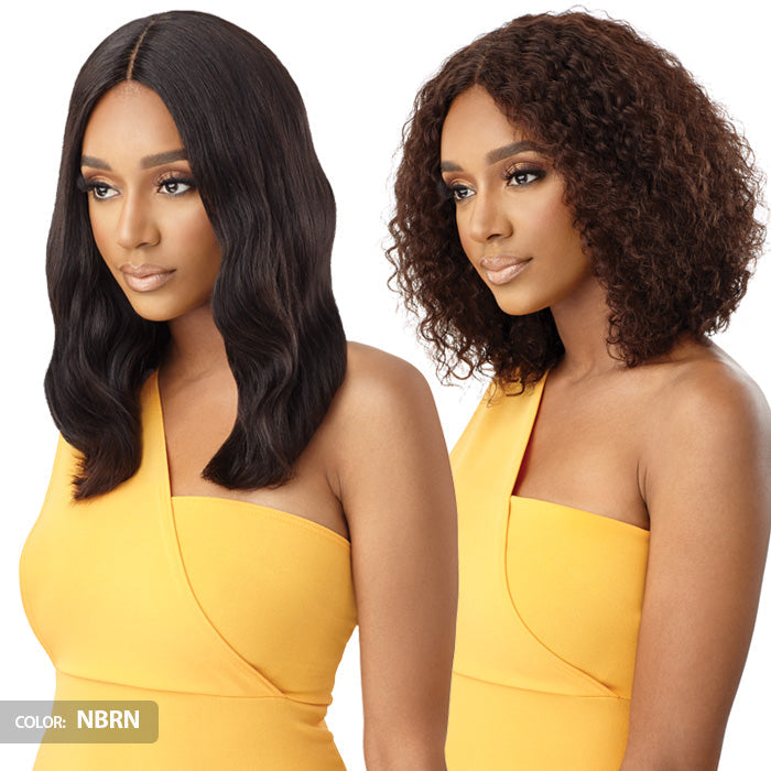 Outre The Daily 100% Unprocessed Human Hair Lace Part Wet & Wavy Wig - NATURAL DEEP 14