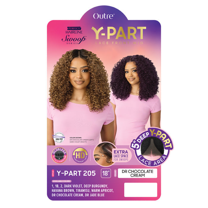 Swoop Series Perfect Hairline By Outre Glueless HD 5" Y-Part Lace Front Wig - Y-PART 205
