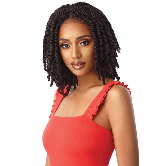 Outre Twisted Up Glueless 4x4 Lace Front Braid Wig - STRAIGHT BOMB TWIST 14"