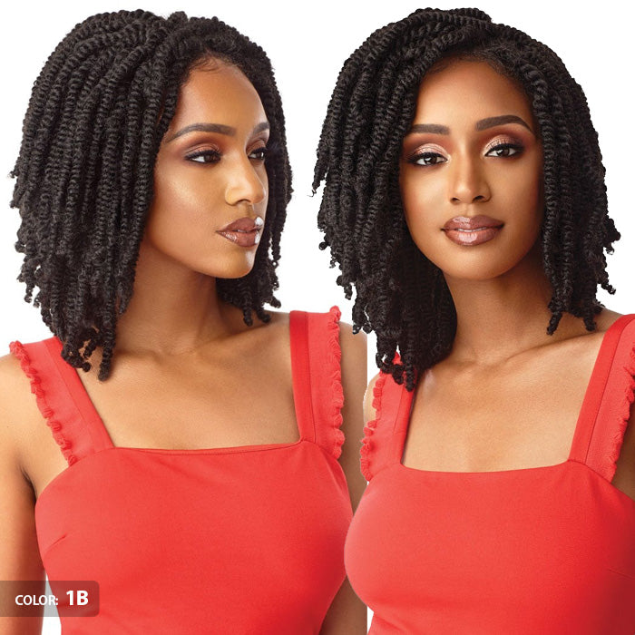 Outre Twisted Up Glueless 4x4 Lace Front Braid Wig - STRAIGHT BOMB TWIST 14"