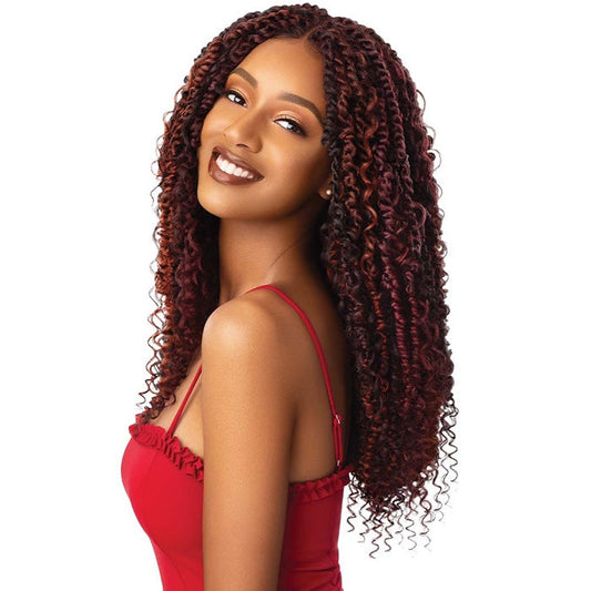 Outre X-Pression Twisted Up Glueless 4x4 Lace Front Braid Wig - BOHO PASSION WATERWAVE 22"